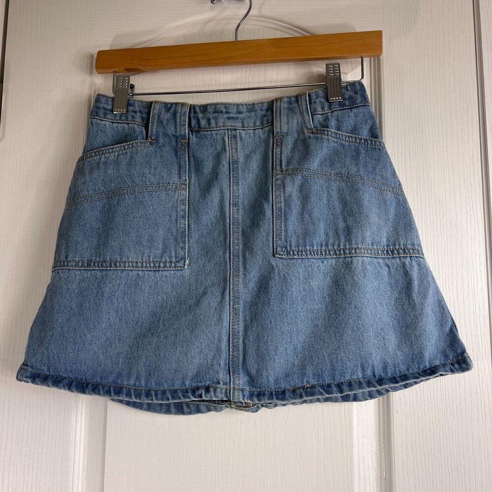 Listicle Women's Blue Jean Denim Mini Skirt 100% Cotton Size S Small
